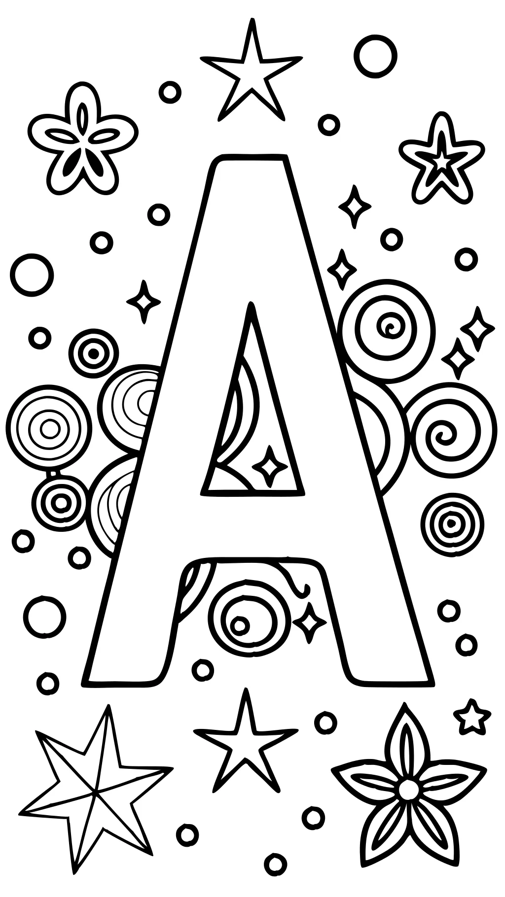 letter a coloring page